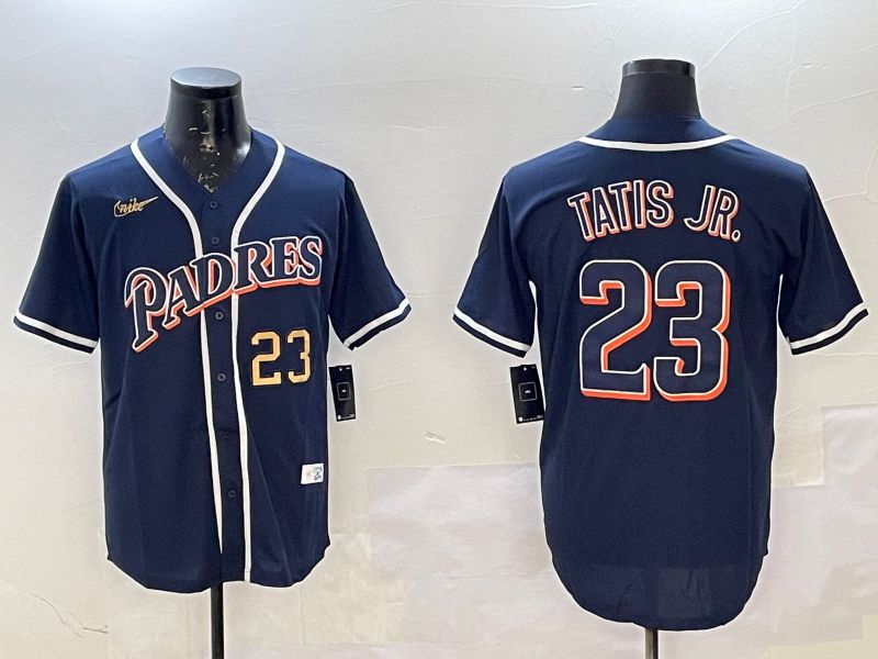 Men San Diego Padres #23 Tatis jr Blue Throwback Game 2025 Nike MLB Jersey style 4->san diego padres->MLB Jersey